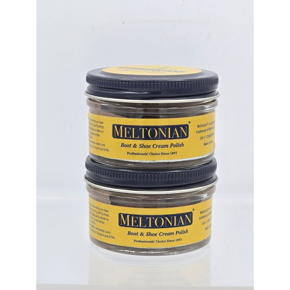 2 Pack - MELTONIAN Shoe Boot Cream Polish Leather Shine Nourishing 50ml